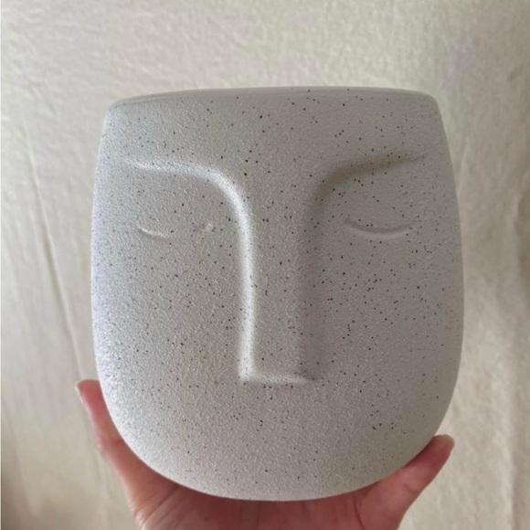 Ceramic Face Vase - Planter - Textured Ceramic Vase - Picture 11 of 11